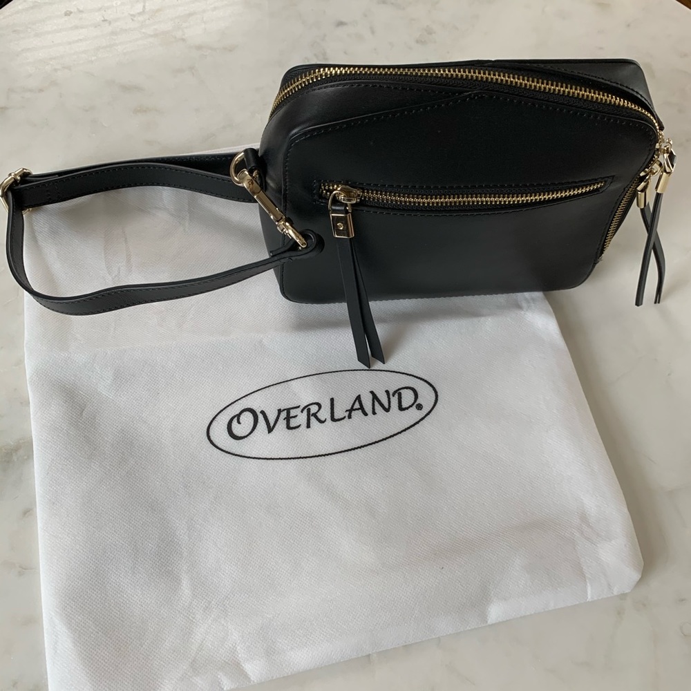 Black Leather Crossbody Bag NEW